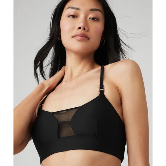 ALO Yoga Other - NWT Alo Yoga Airlift Mesh Allure Athletic Sports Bra Black Size Small